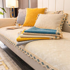 Light Luxury Chenille Sofa Cushion, Non-Slip Back Cover for L-Shaped Sofa