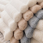 Rabbit Plush Sofa Cushion, Thickened Non-Slip L-Shaped Sofa Cover, Universal Towel Protector