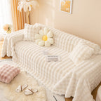Cilinea Plush Cream Style Sofa Cover