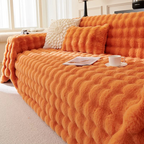 Cilinea Plush Cream Style Sofa Cover