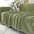 Chenille Herringbone Tassel Blanket Sofa Cover