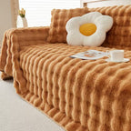 Cilinea Plush Cream Style Sofa Cover
