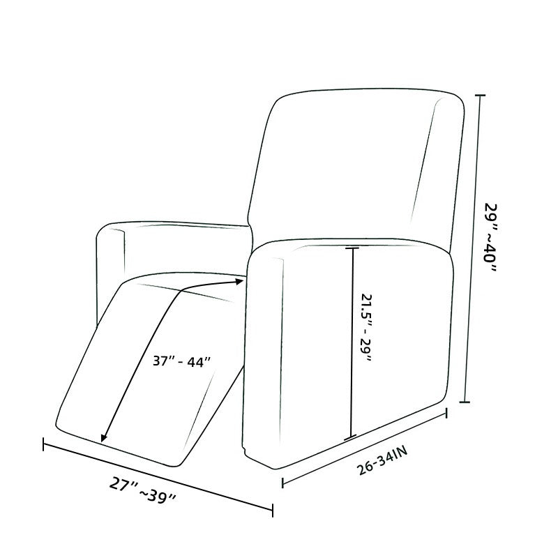Cilinea Lying Chair Sofa Cover With Center Console