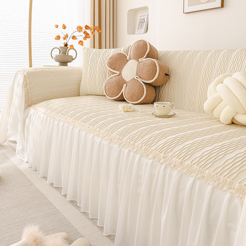 Cilinea Light French Cream Style Sofa Cover