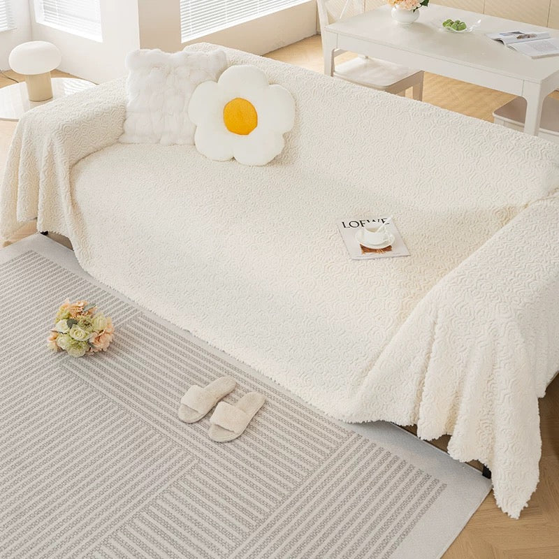 Cilinea Rose Plush Sofa Cover