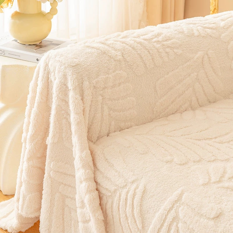 Cilinea Banana Leaf Plush Sofa Cover