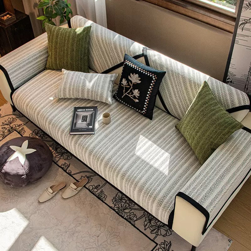 Cilinea Herringbone Anti-Slip Couch Cover