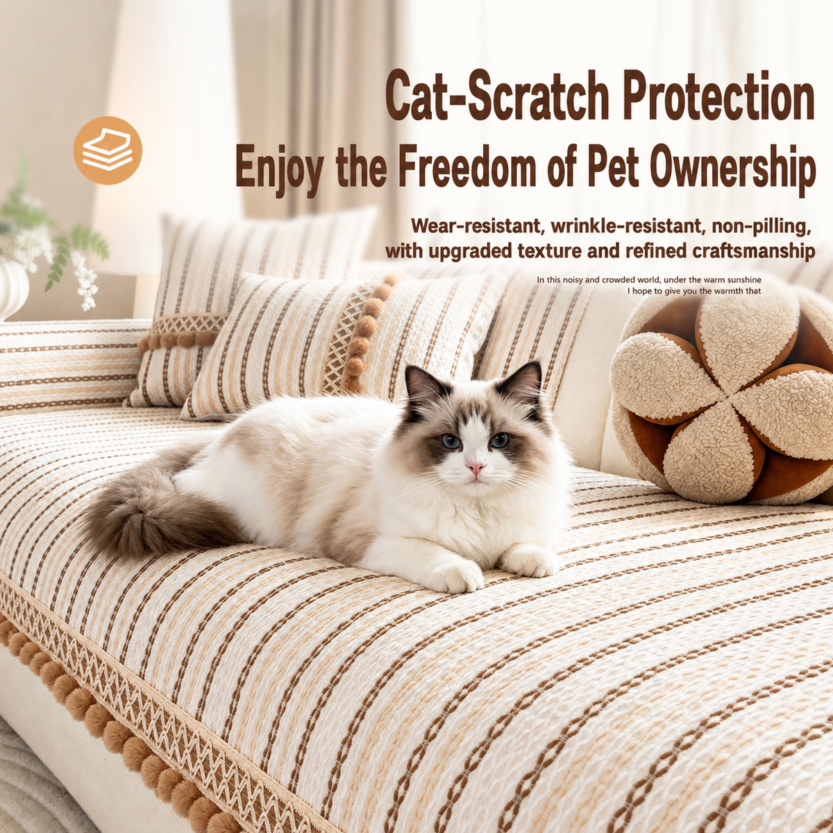 Premium All-Season Sofa Protector - Anti-Slip & Scratch Resistant