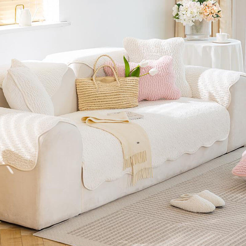 Luxury Thickened Plush Sofa Cushion, Winter Non-Slip