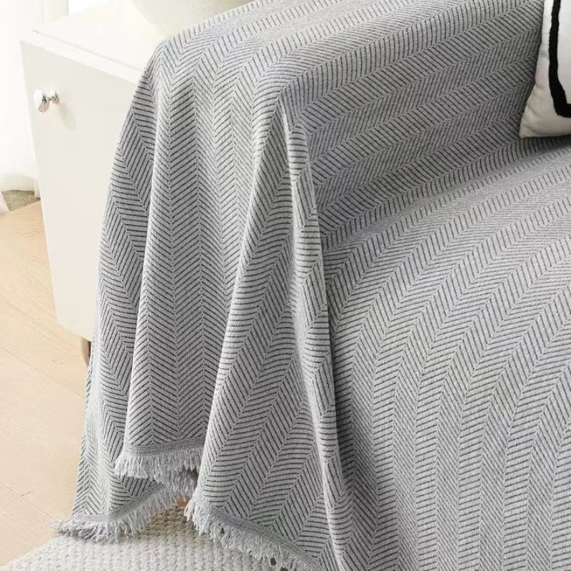 Cilinea Non-slip Herringbone Washable Sofa Cover