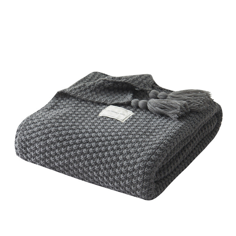 Cilinea Tassel Knitted Blanket