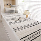 Cozy Chenille Striped Plush Non-Slip Sofa Protector Pet Mat Cover