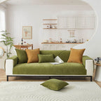 Chenille Sofa Cushion, Four-Season Universal Non-Slip L-Shaped Sofa Cover, Solid Color Cover Cloth