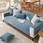 Chenille Sofa Cushion, Four-Season Universal Non-Slip L-Shaped Sofa Cover, Solid Color Cover Cloth