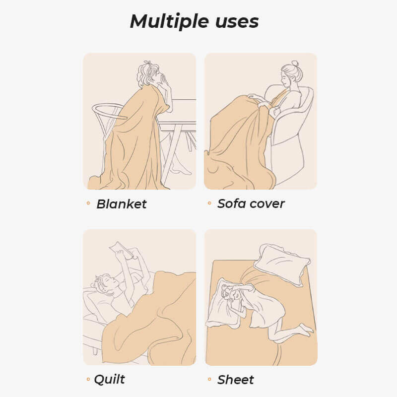 Thickened Plush Sofa Cover, Anti-Cat Scratch Cushion
