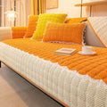 Corduroy Sofa Cushion, Four-Season Universal Plush Non-Slip Cover