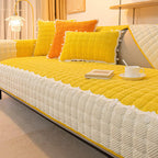 Corduroy Sofa Cushion, Four-Season Universal Plush Non-Slip Cover