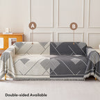 Classic Geometric Chenille Pattern Sofa Throw Cover