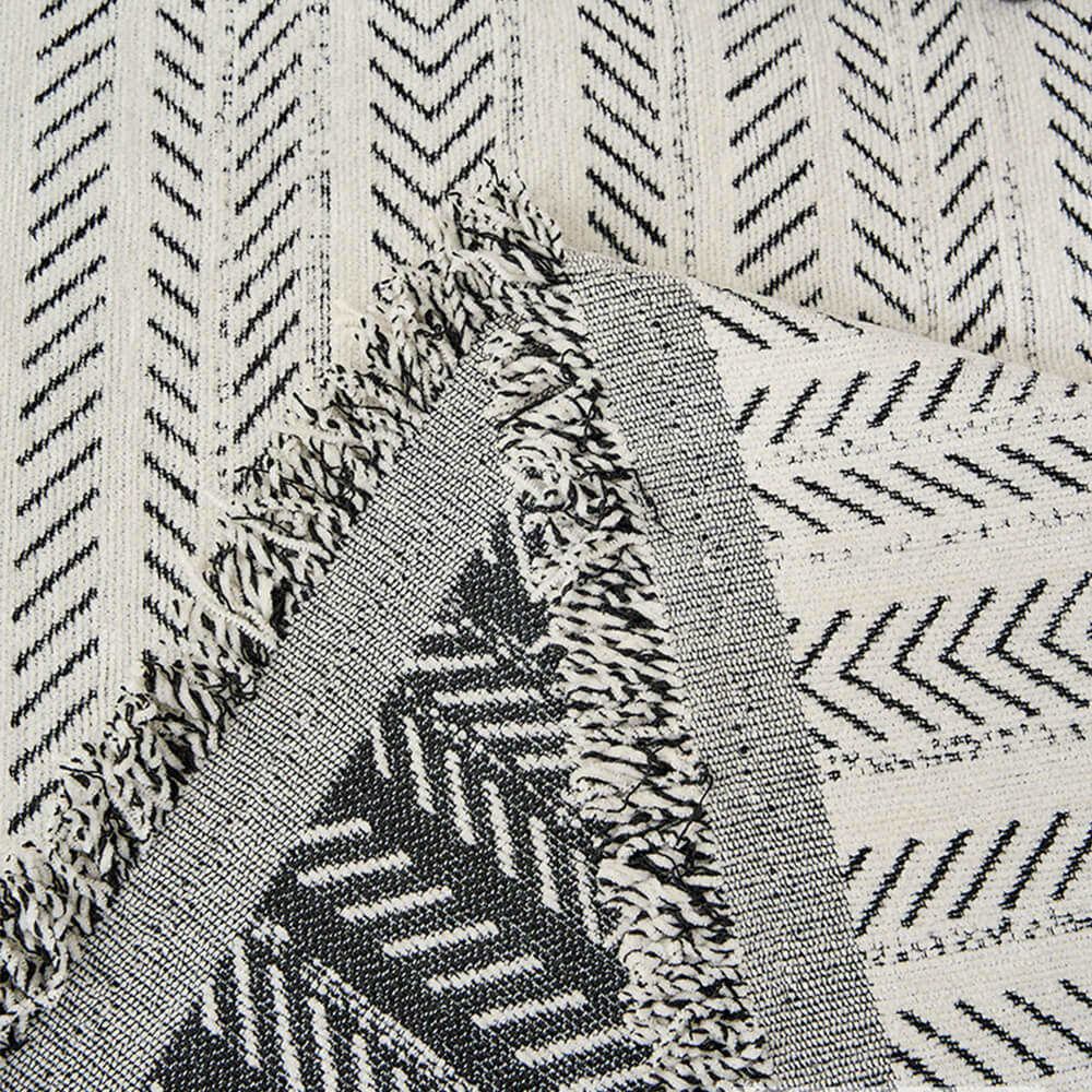 Elegant Herringbone Chenille Textured Sofa Throw Cover