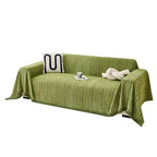 Elegant Herringbone Chenille Textured Sofa Throw Cover