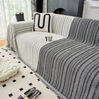 Elegant Herringbone Chenille Textured Sofa Throw Cover