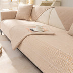Stylish Soft Linen Blend Sofa Protector Cover - Comfortable Furniture Mat for Couch Protection