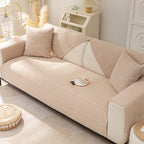 Stylish Soft Linen Blend Sofa Protector Cover - Comfortable Furniture Mat for Couch Protection