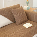 Stylish Soft Linen Blend Sofa Protector Cover - Comfortable Furniture Mat for Couch Protection