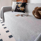 Breathable Woven Linen-Look Scratch-Resistant Sofa Throw Cover
