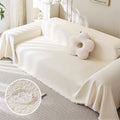 Soft Water-Resistant Teddy Plush Sofa Throw Cover