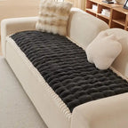 Solid-Color Fluffy Thickened Couch Cover for Sofa Decor