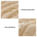 Solid-Color Fluffy Thickened Couch Cover for Sofa Decor