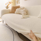 Ultra-Soft Skin-Friendly Plush Sofa Protector Cover - Full Coverage Furniture Mat for Couch Protection