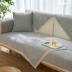 Hand-Woven Cotton Linen Non-Slip Sofa Cover, All-Season Model