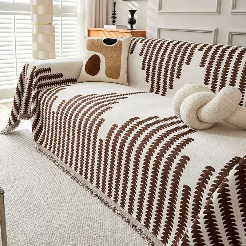 Christmas Chenille Sofa Cover – Cozy Holiday Home Decor Gift, Vintage Non-Slip, Washable & Cat-Scratch Resistant