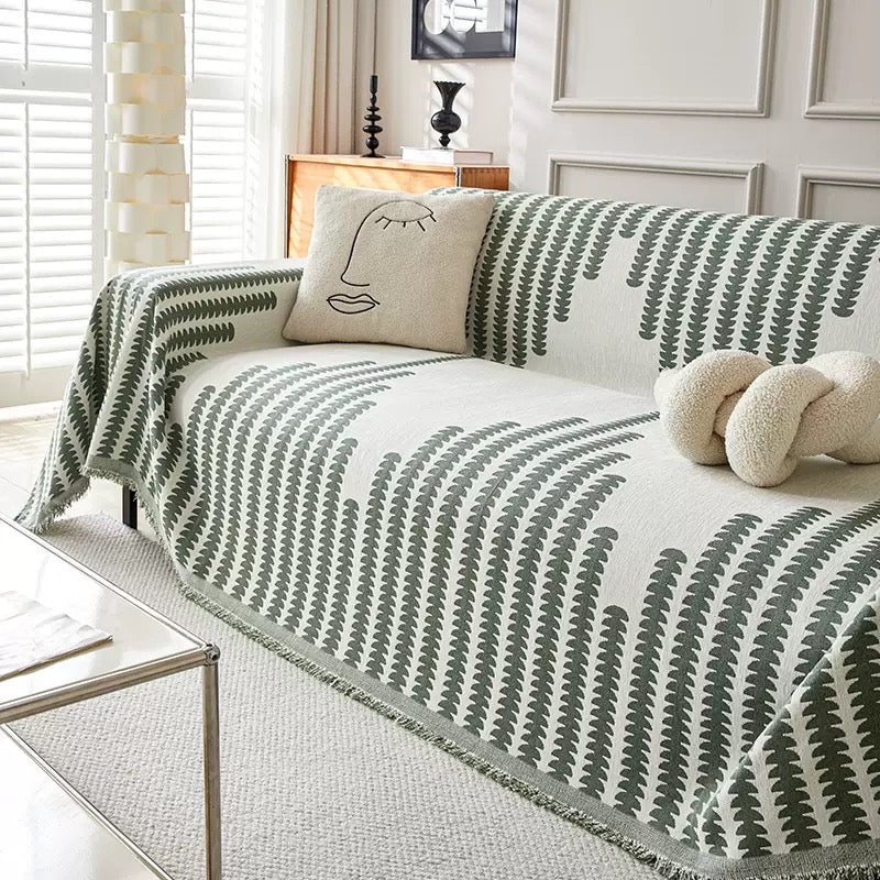 Christmas Chenille Sofa Cover – Cozy Holiday Home Decor Gift, Vintage Non-Slip, Washable & Cat-Scratch Resistant