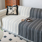 Jacquard Chenille Sofa Full Protector Cover - Anti-Scratch Furniture Mat for Couch Protection