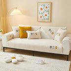Lovely Cat's Paw Sherpa Fleece Anti-Slip Sofa Cover