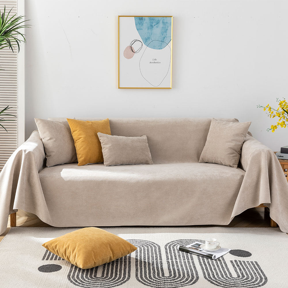 Cilinea Solid Color Waterproof Fabric Sofa Cover