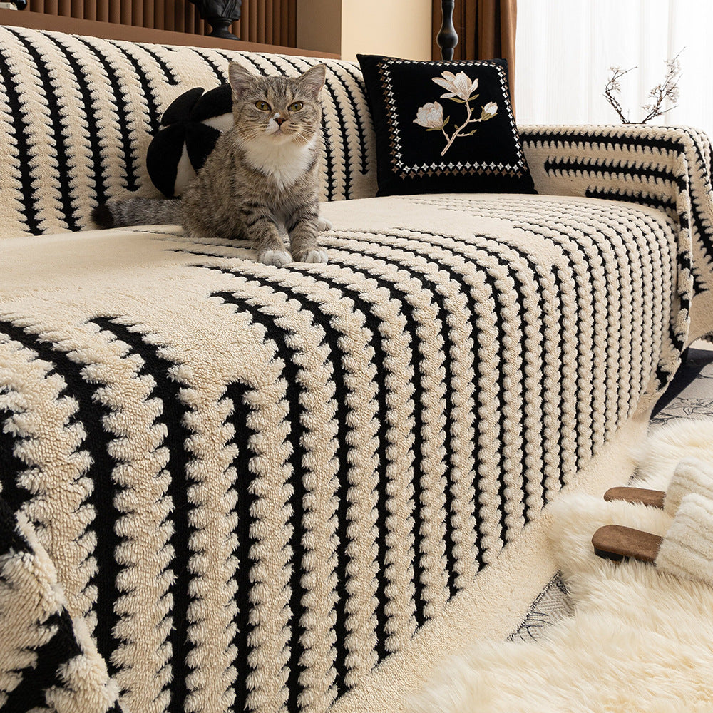 Cilinea Vintage Plush Anti-Slip Sofa Cover