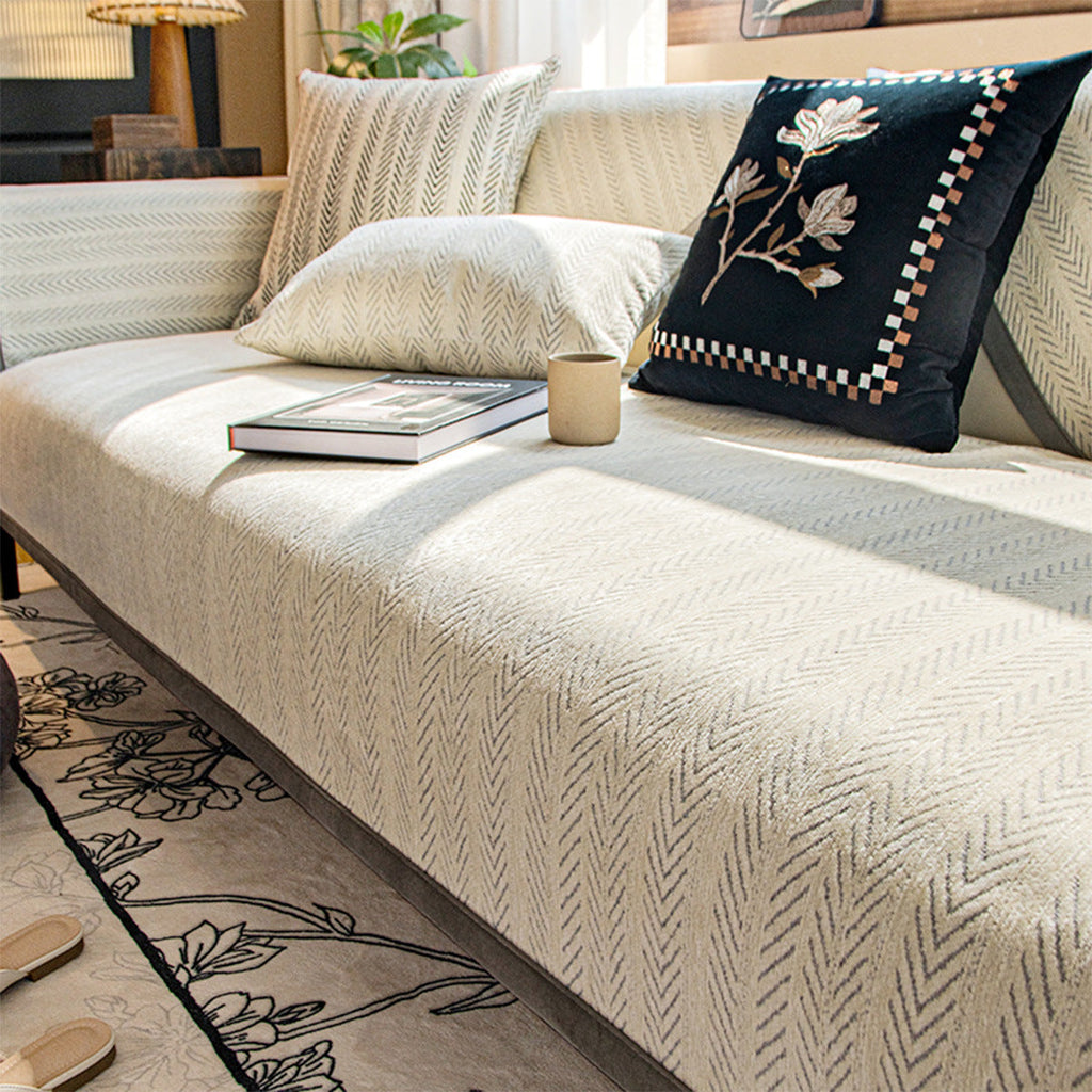 Cilinea Herringbone Anti-Slip Couch Cover