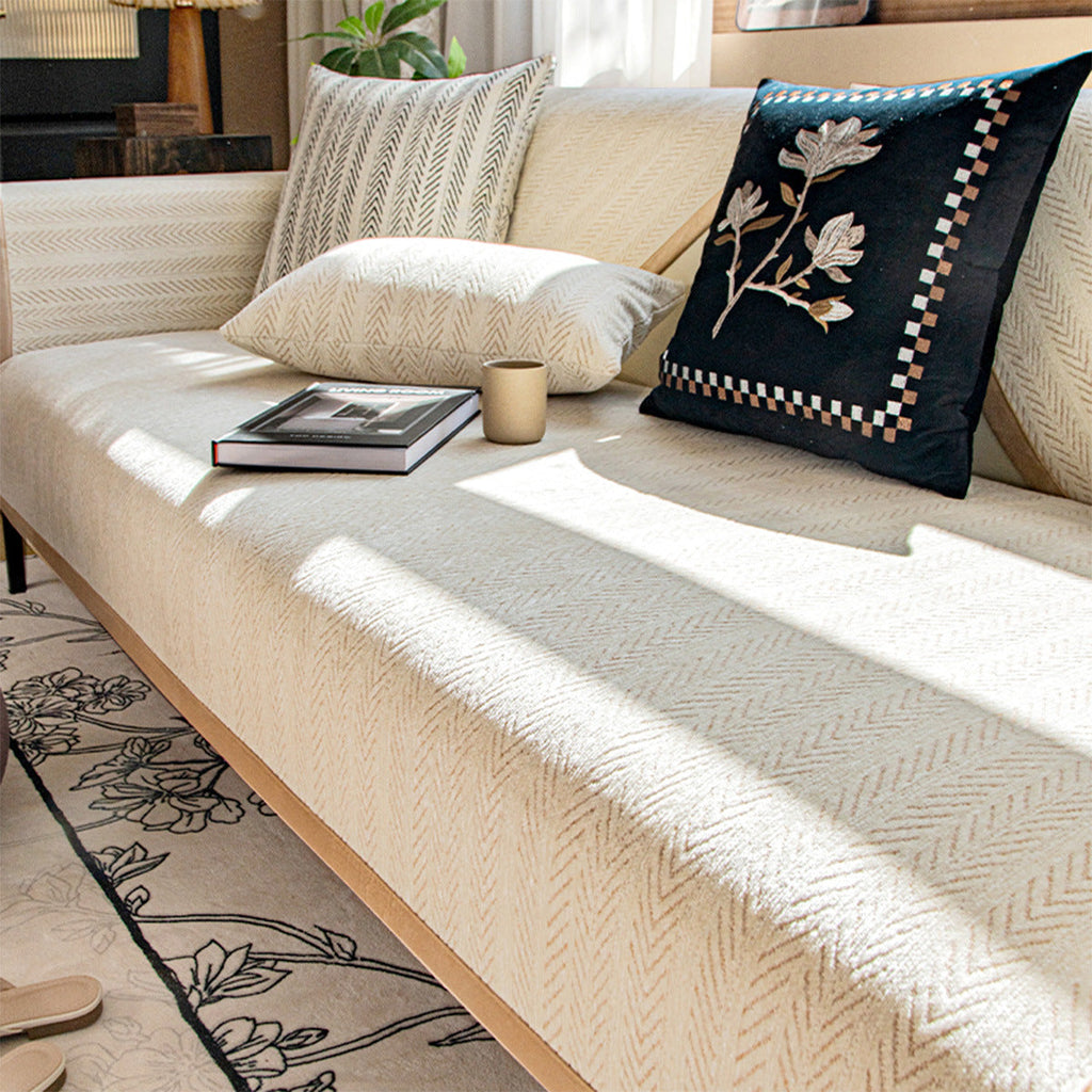 Cilinea Herringbone Anti-Slip Couch Cover