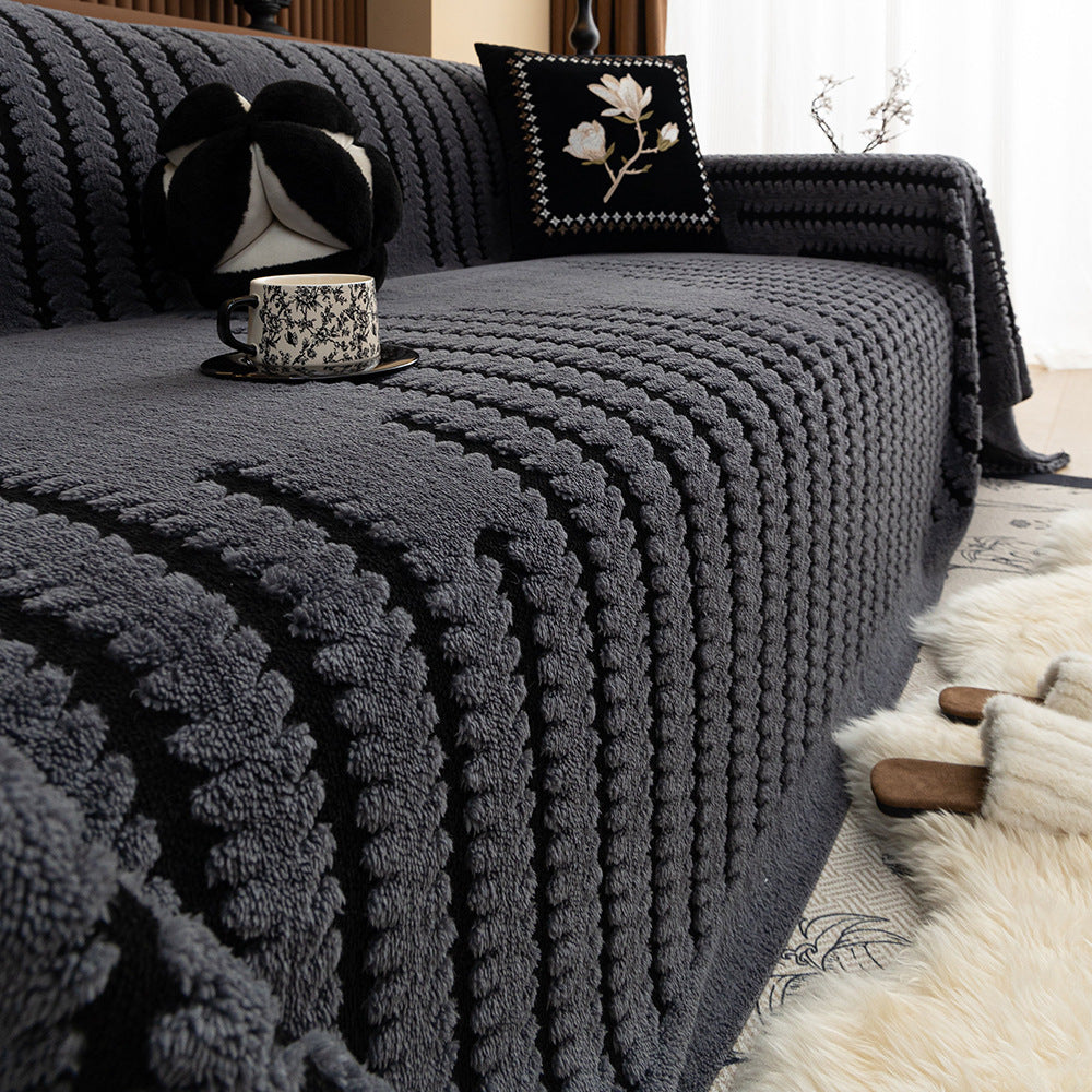 Cilinea Vintage Plush Anti Slip Sofa Cover