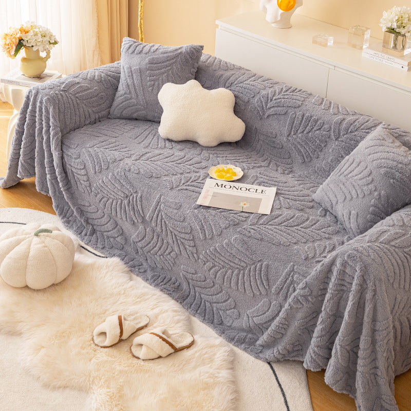 Cilinea Banana Leaf Plush Sofa Cover