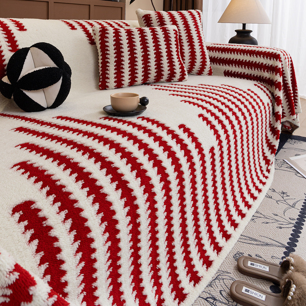 Cilinea Vintage Plush Anti Slip Sofa Cover