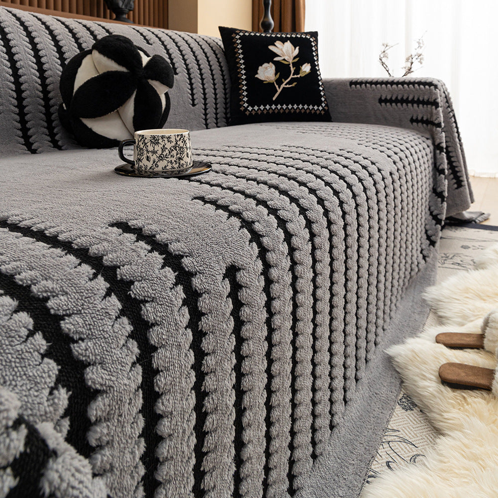 Cilinea Vintage Plush Anti Slip Sofa Cover