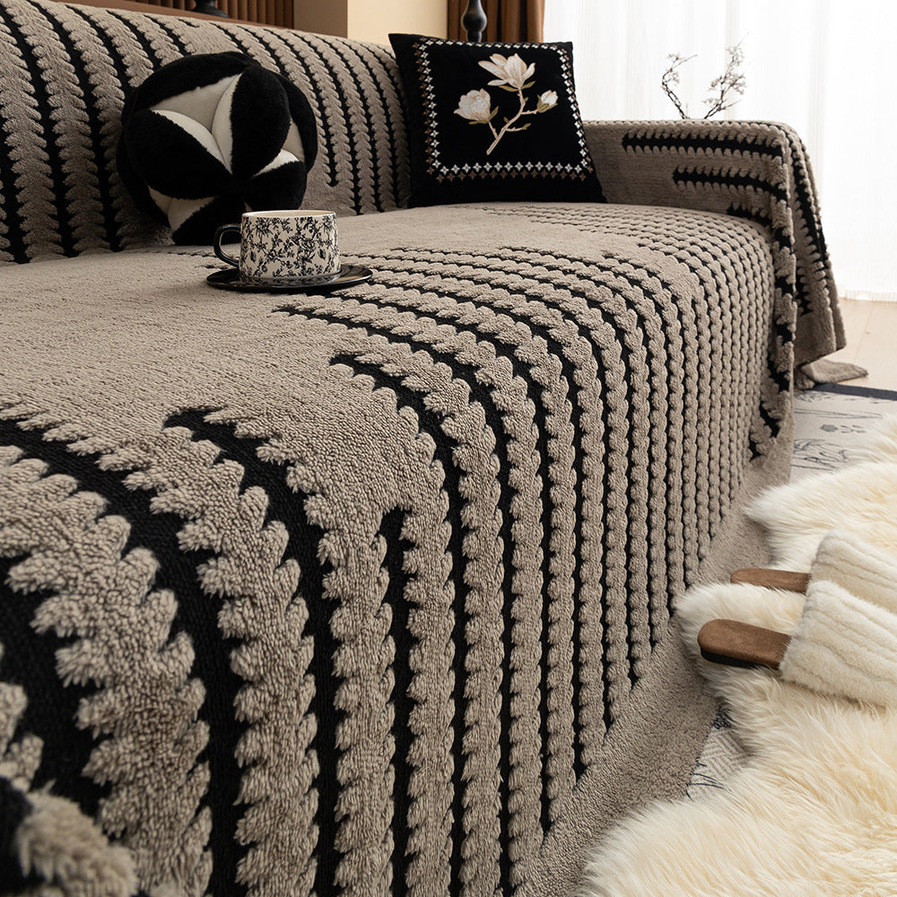 Cilinea Vintage Plush Anti Slip Sofa Cover