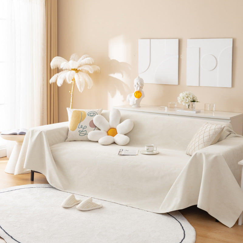 Cilinea Solid Color Waterproof Fabric Sofa Cover