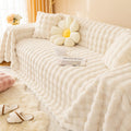 Cilinea Plush Cream Style Sofa Cover