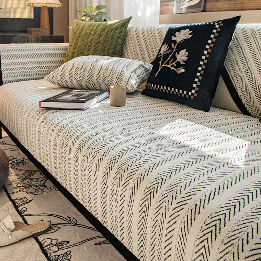 Cilinea Herringbone Anti-Slip Couch Cover